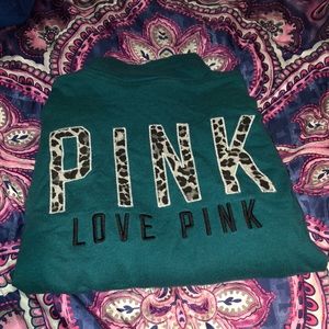 PINK VS Teal quarter zip jacket